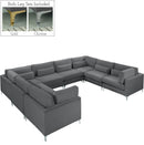 Julia Grey Velvet Modular Sectional (8 Boxes) - Town Of Bargains Furniture - NY