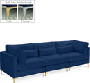 Julia Navy Velvet Modular Sofa (3 Boxes) - Town Of Bargains Furniture - NY
