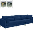 Julia Navy Velvet Modular Sofa (3 Boxes) - Town Of Bargains Furniture - NY
