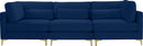Julia Navy Velvet Modular Sofa (3 Boxes) - Town Of Bargains Furniture - NY