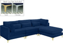 Julia Navy Velvet Modular Sectional (4 Boxes) - Town Of Bargains Furniture - NY