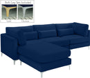Julia Navy Velvet Modular Sectional (4 Boxes) - Town Of Bargains Furniture - NY