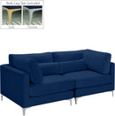 Julia Navy Velvet Modular Sofa - Town Of Bargains Furniture - NY