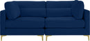 Julia Navy Velvet Modular Sofa - Town Of Bargains Furniture - NY