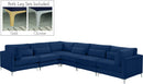 Julia Navy Velvet Modular Sectional (6 Boxes) - Town Of Bargains Furniture - NY