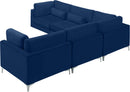 Julia Navy Velvet Modular Sectional (5 Boxes) - Town Of Bargains Furniture - NY