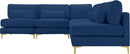 Julia Navy Velvet Modular Sectional (5 Boxes) - Town Of Bargains Furniture - NY