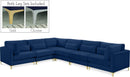 Julia Navy Velvet Modular Sectional (6 Boxes) - Town Of Bargains Furniture - NY