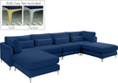 Julia Navy Velvet Modular Sectional (6 Boxes) - Town Of Bargains Furniture - NY