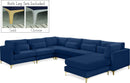 Julia Navy Velvet Modular Sectional (7 Boxes) - Town Of Bargains Furniture - NY