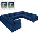 Julia Navy Velvet Modular Sectional (8 Boxes) - Town Of Bargains Furniture - NY