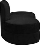 Mitzy Black Velvet Loveseat - Town Of Bargains Furniture - NY