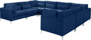Julia Navy Velvet Modular Sectional (8 Boxes) - Town Of Bargains Furniture - NY