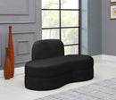 Mitzy Black Velvet Loveseat - Town Of Bargains Furniture - NY