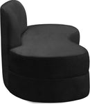 Mitzy Black Velvet Sofa - Town Of Bargains Furniture - NY