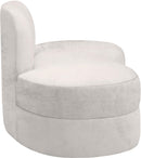 Mitzy Cream Velvet Loveseat - Town Of Bargains Furniture - NY