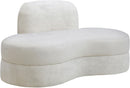 Mitzy Cream Velvet Loveseat - Town Of Bargains Furniture - NY