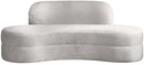 Mitzy Cream Velvet Sofa - Town Of Bargains Furniture - NY
