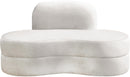 Mitzy Cream Velvet Loveseat - Town Of Bargains Furniture - NY