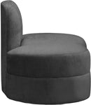 Mitzy Grey Velvet Chair - Town Of Bargains Furniture - NY
