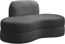 Mitzy Grey Velvet Loveseat - Town Of Bargains Furniture - NY