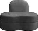 Mitzy Grey Velvet Chair - Town Of Bargains Furniture - NY