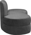 Mitzy Grey Velvet Loveseat - Town Of Bargains Furniture - NY