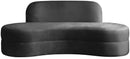 Mitzy Grey Velvet Sofa - Town Of Bargains Furniture - NY