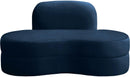 Mitzy Navy Velvet Loveseat - Town Of Bargains Furniture - NY