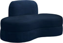 Mitzy Navy Velvet Loveseat - Town Of Bargains Furniture - NY