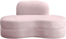 Mitzy Pink Velvet Loveseat - Town Of Bargains Furniture - NY