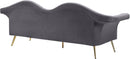 Lips Grey Velvet Sofa