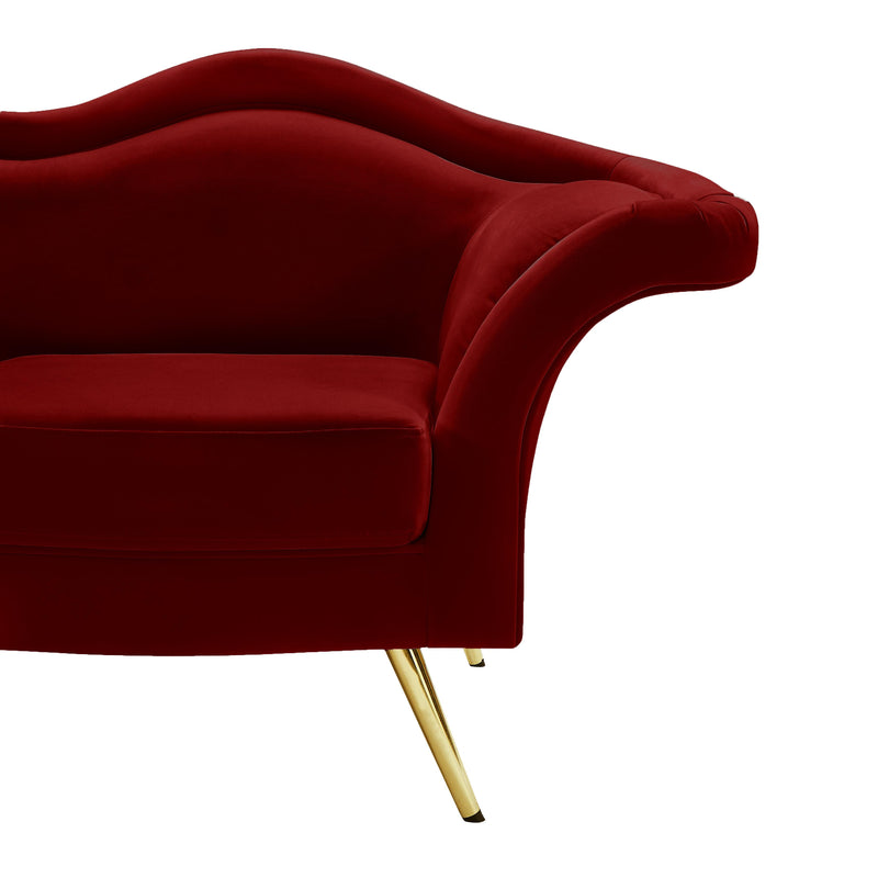 Lips Red Velvet Loveseat - Town Of Bargains Furniture - NY