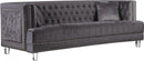 Lucas Grey Velvet Sofa
