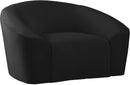 Riley Black Velvet Chair - Town Of Bargains Furniture - NY