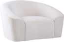 Riley Cream Velvet Chair - Town Of Bargains Furniture - NY
