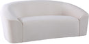 Riley Cream Velvet Loveseat - Town Of Bargains Furniture - NY