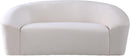 Riley Cream Velvet Loveseat - Town Of Bargains Furniture - NY