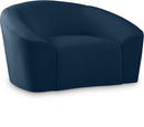 Riley Navy Velvet Chair - Town Of Bargains Furniture - NY