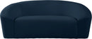 Riley Navy Velvet Loveseat - Town Of Bargains Furniture - NY