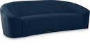 Riley Navy Velvet Sofa - Town Of Bargains Furniture - NY