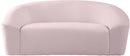 Riley Pink Velvet Loveseat - Town Of Bargains Furniture - NY