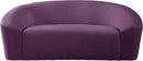 Riley Purple Velvet Loveseat - Town Of Bargains Furniture - NY