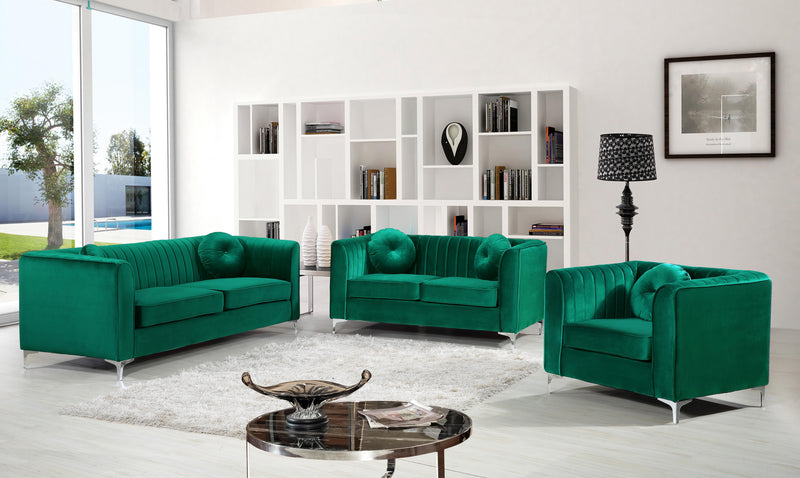 Isabelle Green Velvet Sofa - Town Of Bargains Furniture - NY