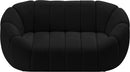 Elijah Black Velvet Loveseat