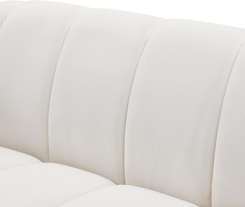 Elijah Cream Velvet Sofa - Town Of Bargains Furniture - NY