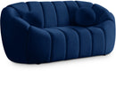 Elijah Navy Velvet Loveseat