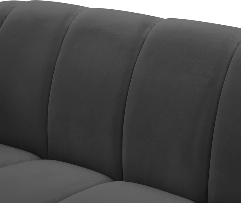 Elijah Grey Velvet Sofa - Town Of Bargains Furniture - NY