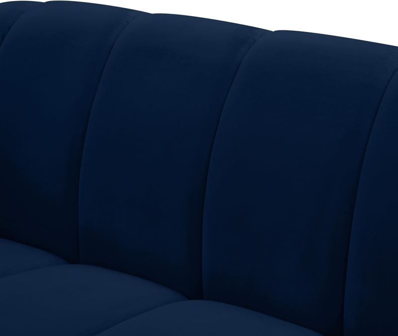 Elijah Navy Velvet Loveseat - Town Of Bargains Furniture - NY