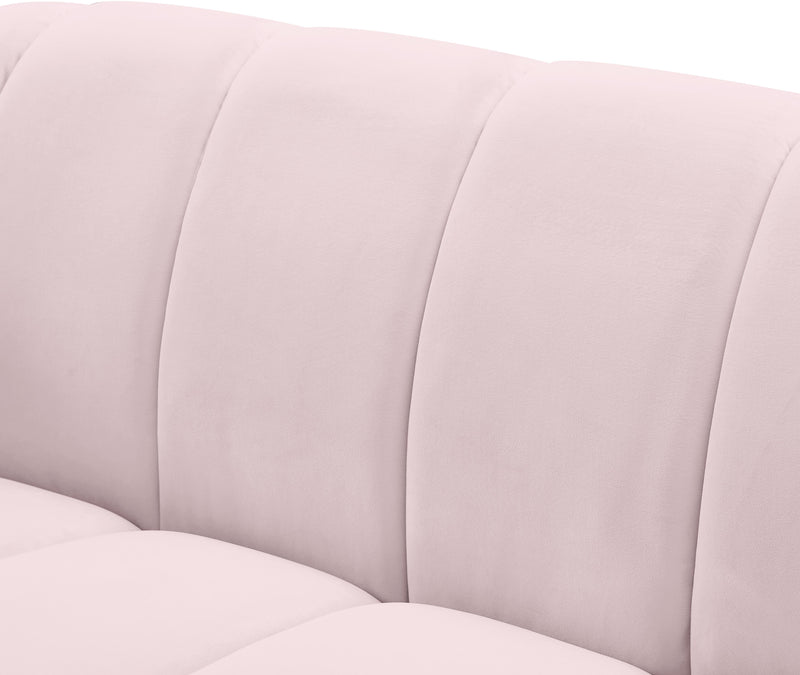Elijah Pink Velvet Loveseat - Town Of Bargains Furniture - NY